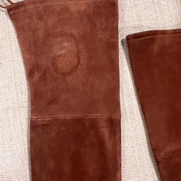 Stuart Weitzman OTK walnut brown suede boots 8.5 highland over-the-knee $795 - Picture 5 of 10